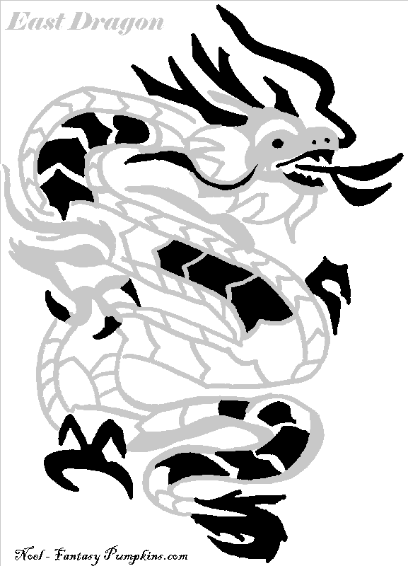  traditional looking face mokos for your pumpkin Asian Dragon This dragon 