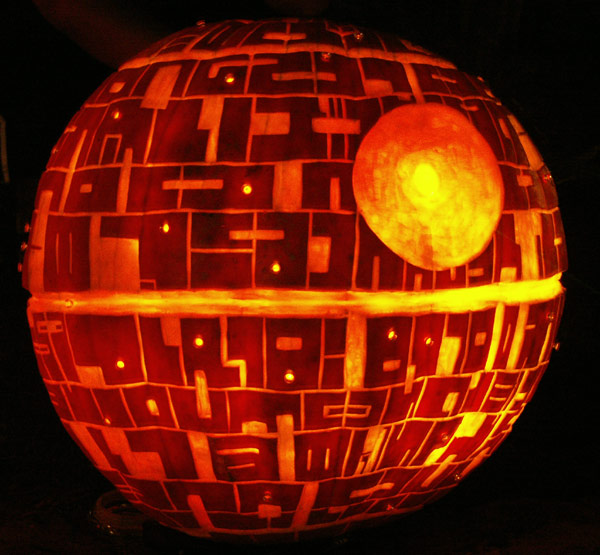 Geek Art Gallery Quick Pic Death Star Pumpkin impressive-pumpkin-carvings-handcrafted-steam