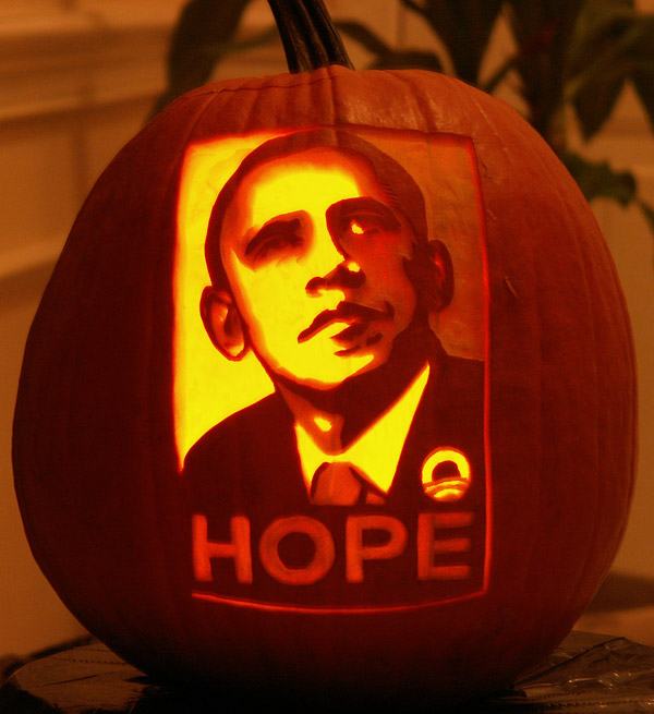 Pumpkin Carving: Obama Hope Day - Noel