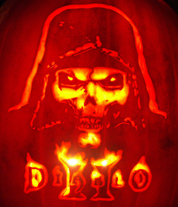 Pumpkin Carving: Diablo II Cover - Justin