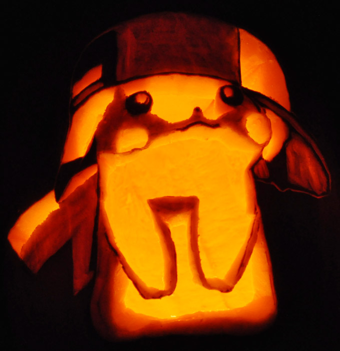 Pumpkin Carving: Pikachu - Sarha