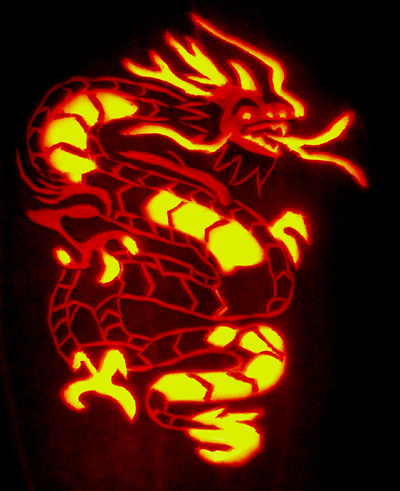 Dragon Pumpkin Stencil - Ultimate Pumpkin Stencils