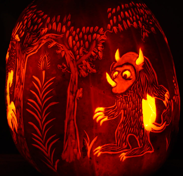 Pumpkin Carving: Where the Wild Things Are 360 degree Carve - Noel