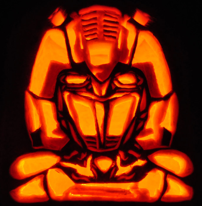 Pumpkin Carving: Bumblebee - Justin and Nam