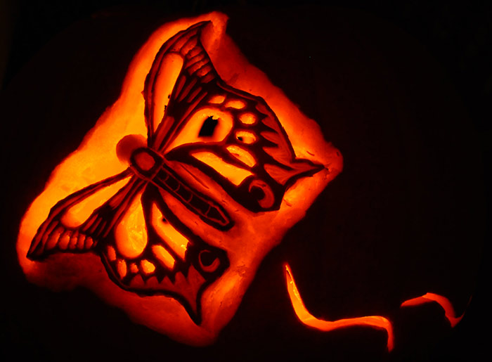 Pumpkin Carving: Butterfly