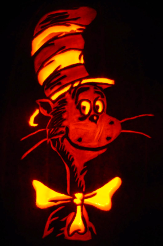 Pumpkin Carving: Cat in the Hat - Nam