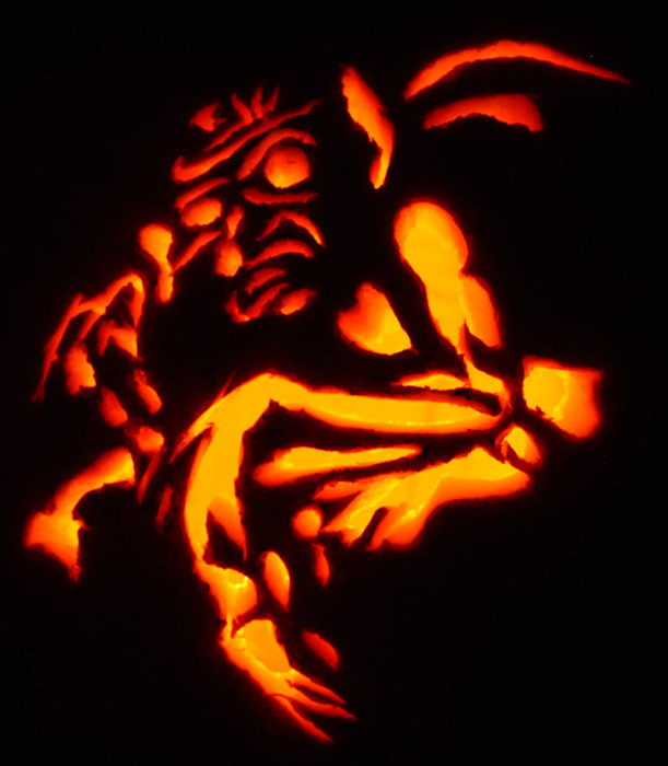 Pumpkin Carving: Gollum