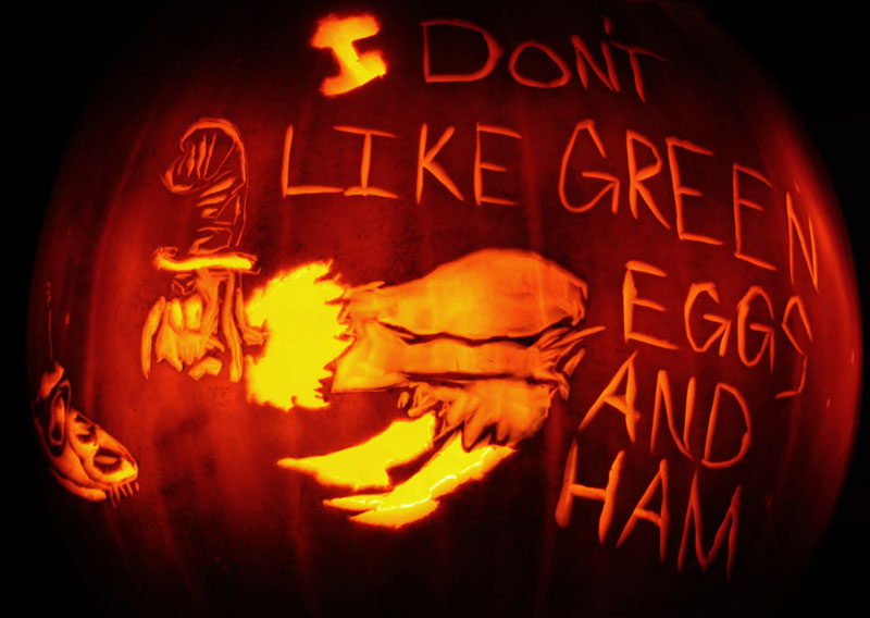 Pumpkin Carving: Green Eggs and Ham - Sarah