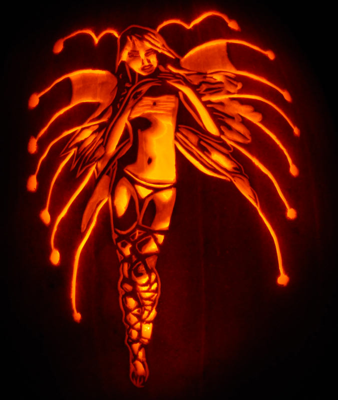 Pumpkin Carving: Sexy Fairy (Hada Luminosa) - Noel