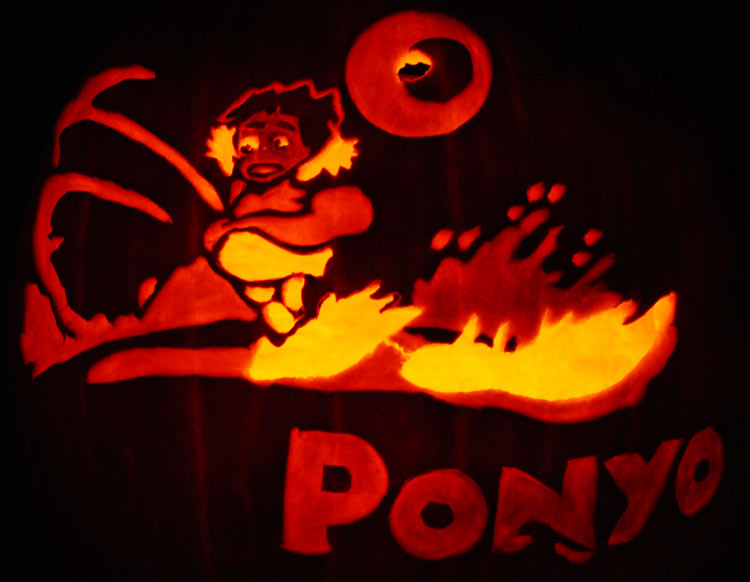 Pumpkin Carving: Ponyo - Hayao Miyazaki  - Teresa
